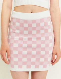 Minigonna in Maglia a Quadri^Tally Weijl Sale