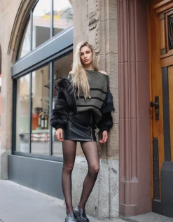 Minigonna In Similpelle Nera con Cerniere^Tally Weijl Online