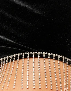 Minigonna nera con cascata di strass^Tally Weijl Best Sale