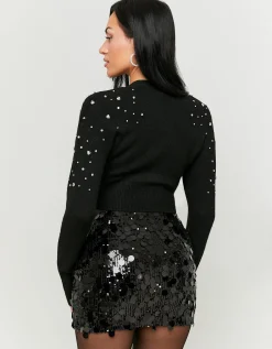 Minigonna Nera con Maxi - Paillettes^Tally Weijl Store