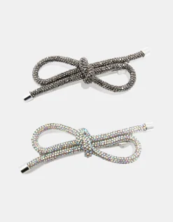 Pacco di 2 Clip per Capelli Fiocchi con Strass^Tally Weijl Store