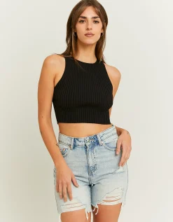 Pantaloncini Bermuda a Vita Alta con Strappi^Tally Weijl Discount