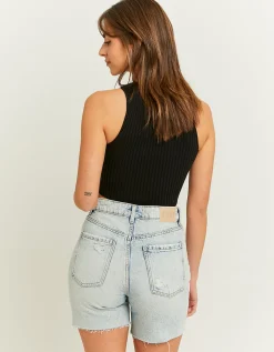Pantaloncini Bermuda a Vita Alta con Strappi^Tally Weijl Discount