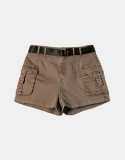 Pantaloncini Cargo a Vita Alta Marroni^Tally Weijl Discount