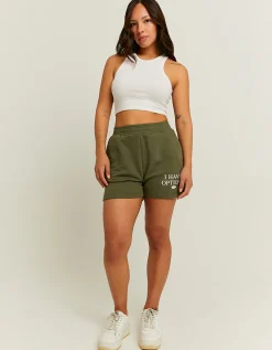 Pantaloncini in Tuta Kaki con Stampa^Tally Weijl Fashion