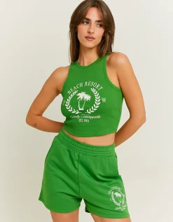 Pantaloncini in Tuta Verdi con Stampa^Tally Weijl Discount