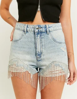 Pantaloncini Mom a Vita Alta con Strass^Tally Weijl Best