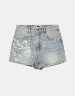 Pantaloncini Mom a Vita Alta con Paillettes^Tally Weijl Discount