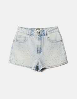 Pantaloncini Mom a Vita Alta con Strass^Tally Weijl Store