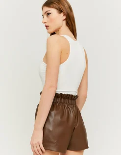 Pantaloncini Paperbag a Vita Alta in Pelle Sintetitica^Tally Weijl Shop