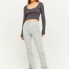 Pantaloni A Zampa In Velluto A Coste Grigi^Tally Weijl Cheap