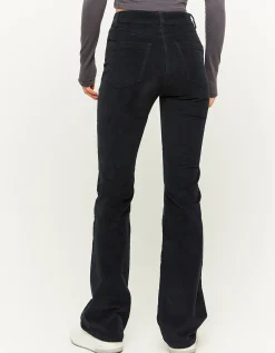Pantaloni A Zampa In Velluto A Coste Neri^Tally Weijl Hot