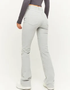 Pantaloni A Zampa In Velluto A Coste Grigi^Tally Weijl Cheap