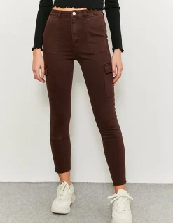 Pantaloni Cargo A vita Alta Marroni^Tally Weijl Hot