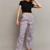Pantaloni Cargo Parachute Lilla^Tally Weijl Cheap