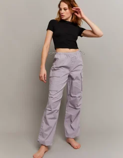 Pantaloni Cargo Parachute Lilla^Tally Weijl Cheap