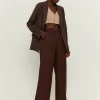 Pantaloni Larghi A Vita Alta Marroni^Tally Weijl Shop