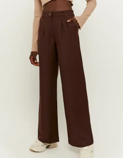 Pantaloni Larghi A Vita Alta Marroni^Tally Weijl Shop