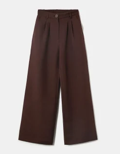 Pantaloni Larghi A Vita Alta Marroni^Tally Weijl Shop