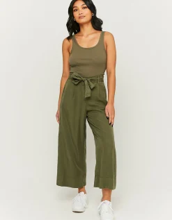 Pantaloni Larghi Verdi Con Nodo Frontale^Tally Weijl Fashion