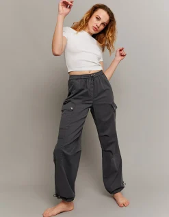 Pantaloni Parachute a Vita Alta Grigi^Tally Weijl Cheap
