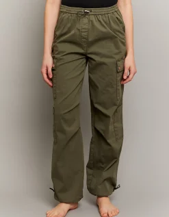 Pantaloni Parachute a Vita Alta Kaki^Tally Weijl Cheap