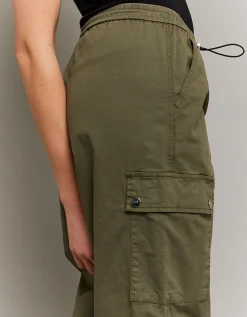 Pantaloni Parachute a Vita Alta Kaki^Tally Weijl Cheap