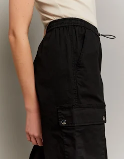 Pantaloni Parachute a Vita Alta Neri^Tally Weijl Clearance