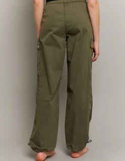 Pantaloni Parachute a Vita Alta Kaki^Tally Weijl Cheap