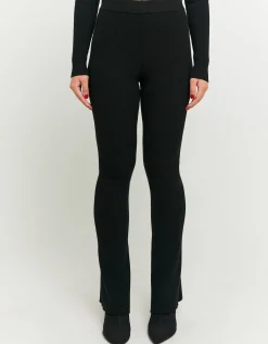 Pantaloni Skinny Flare in Maglia Neri^Tally Weijl Fashion
