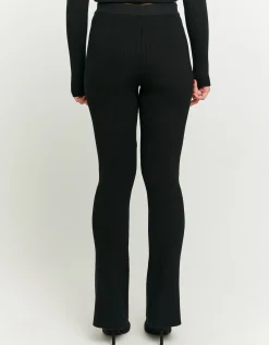 Pantaloni Skinny Flare in Maglia Neri^Tally Weijl Fashion
