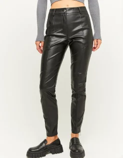 Pantaloni Skinny In Similpelle Neri con Cerniere^Tally Weijl Shop