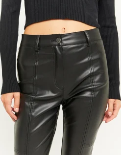 Pantaloni Straight Leg In Similpelle Neri^Tally Weijl Best Sale