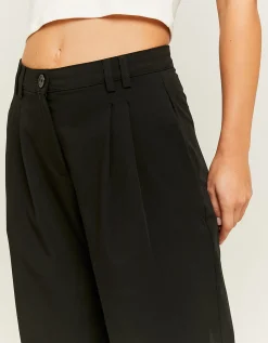 Pantaloni Vita Alta a Gamba Ampia Neri^Tally Weijl Store