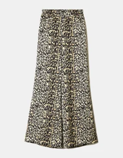 Pantaloni Wide Leg in Raso con Stampa Leopardata^Tally Weijl Shop