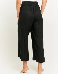 Pantaloni Wide Leg Neri con Vita Elasticizzata^Tally Weijl Shop