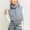 Piumino Smanicato Grigio con Cappuccio Removibile^Tally Weijl Discount