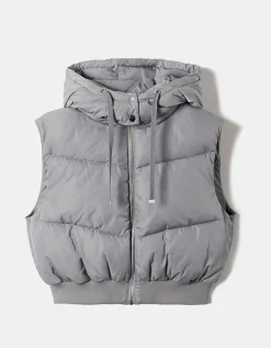 Piumino Smanicato Grigio con Cappuccio Removibile^Tally Weijl Discount