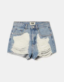 Shorts In Denim Con Strappi^Tally Weijl Fashion