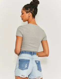 Shorts Mom Con Strappi A Vita Alta^Tally Weijl Flash Sale