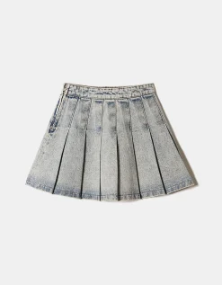Skort Plissettata di Jeans a Vita Alta^Tally Weijl Cheap