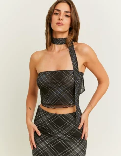 Top A Fascia A Quadri con Sciarpa^Tally Weijl Online