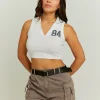 Top a V Bianco con Stampa^Tally Weijl Hot