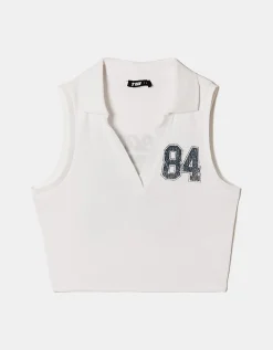 Top a V Bianco con Stampa^Tally Weijl Hot