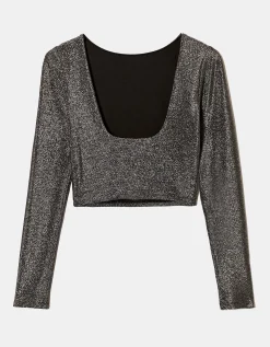 Top Argento in Lurex con Schiena Aperta^Tally Weijl Fashion