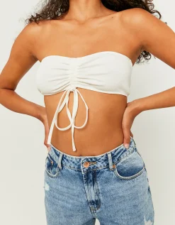 Top Bandeau Arricciato Bianco^Tally Weijl Best Sale