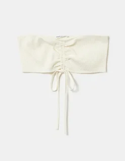 Top Bandeau Arricciato Bianco^Tally Weijl Best Sale