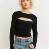 Top Basico a Costine con Cut Out^Tally Weijl Flash Sale