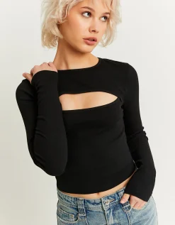 Top Basico a Costine con Cut Out^Tally Weijl Flash Sale