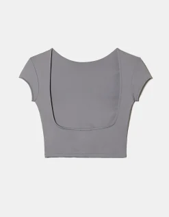 Top Basico Grigio con Schiena Aperta^Tally Weijl Hot